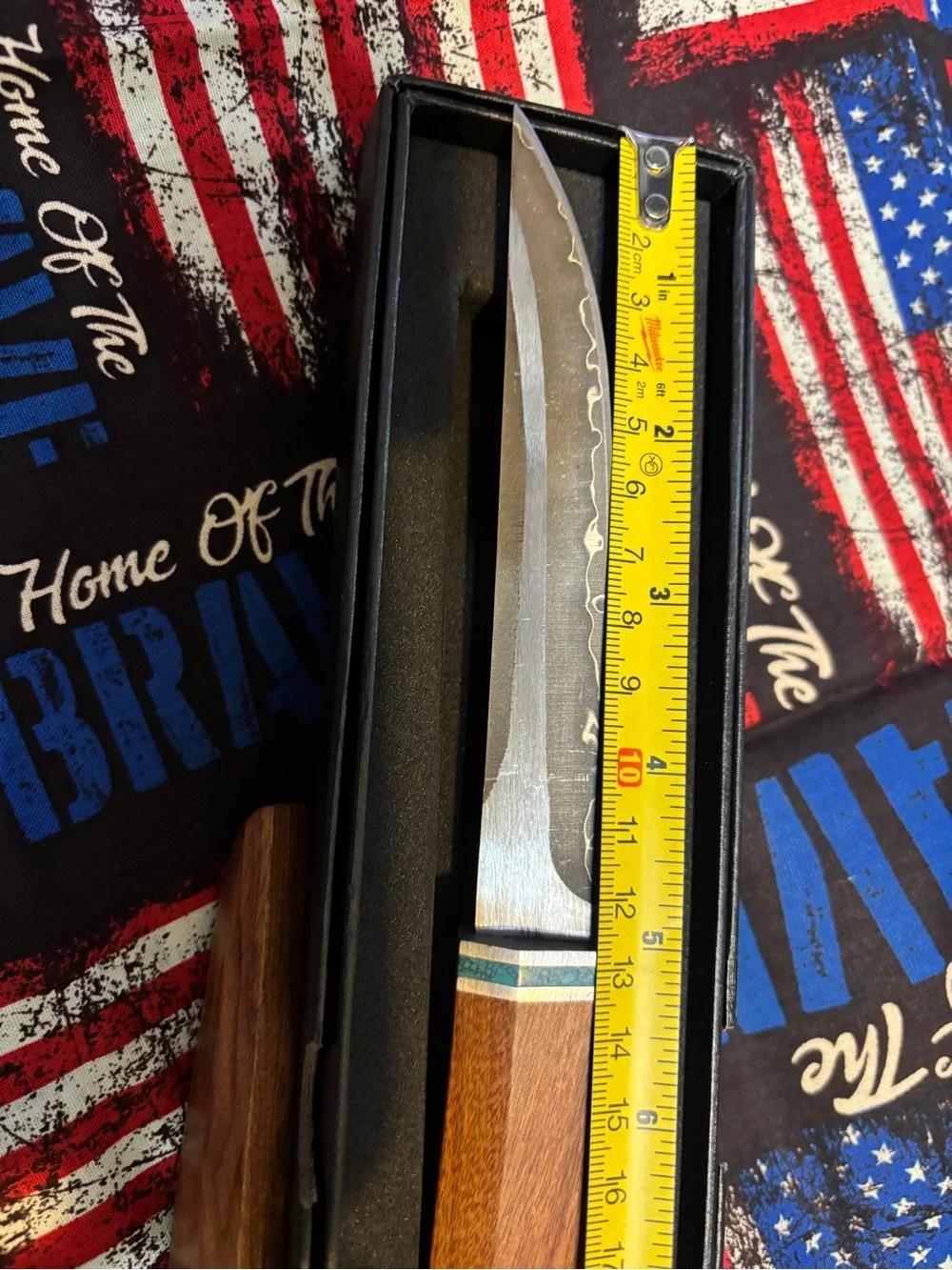 Handcrafted Wooden Samuria  Knife with Turquoise Inlay and Fine Wood Sheath